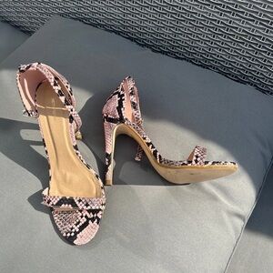 Stylish Pink and Black Heels